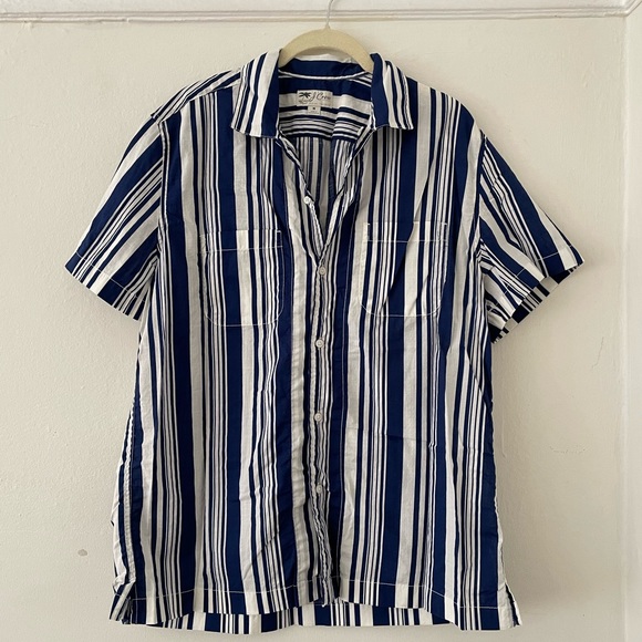 J. Crew Other - J Crew Short-sleeve slub cotton camp-collar shirt